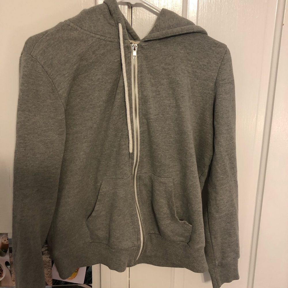 Forever 21 Gray Zip Up Hoodie Womens Medium